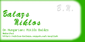 balazs miklos business card